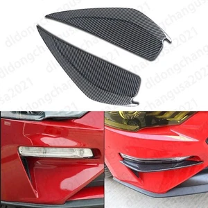 Real Carbon Fiber Front Bumper Fog Light Spoiler Cover For Ford Mustang 2018-23 - Picture 1 of 14