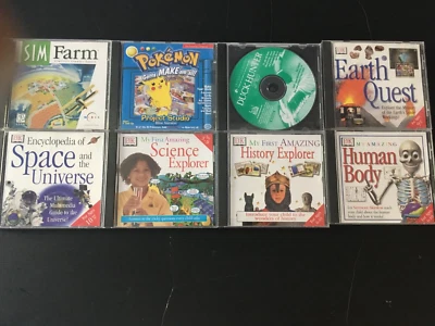 Space Universe Science Farm History Human Body Earth Pokemon 8 Multimedia CD-ROM - Image 1 of 4