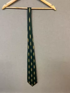 Fiorio Milano Mens Green with Wheat Ear Silk Tie - Picture 1 of 3