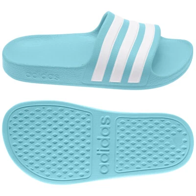 Adidas Boys Aqua Sliders Slides Shoes Adilette Beach Sandals Flip Flops Slippers - Image 1 of 4