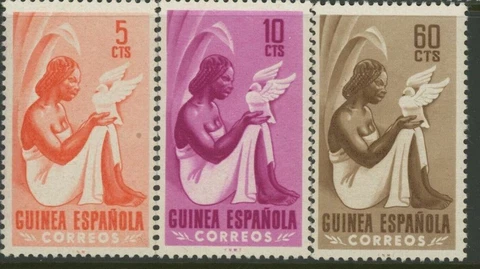 Spanish Guinea Scott #326- 328 Mint Never Hinged 1953 Cover