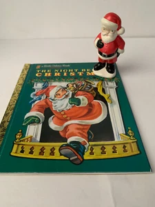 Vintage Night Before Christmas Buch 1973 und Weihnachtsmann Figur - Bild 1 von 6