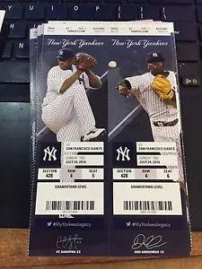 2016 NEW YORK YANKEES VS SAN FRANCISCO GIANTS TICKET STUB 7/24 BELTRAN HR - Picture 1 of 1