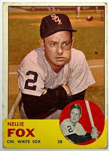 1963 Topps Nellie Fox Chicago White Sox #525 HOF Original Baseball Card VG-EX