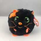 Ty Beanie Balls (Puffies) SALEM the Halloween Cat (4 Inch) NEW Plush Stuffed Toy