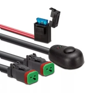 15A Bully Dual Light Wiring Harness LED Switch Illuminated Under 179W Kit - Picture 1 of 6