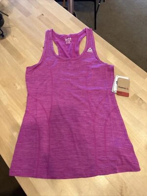 Reebok динамический розовый/fushia резинке тонкий регулярный расслабленный тренировки верхний размер M новый с Ярлыками - Изображение 1 из 3