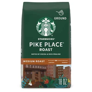 Starbucks Arabica Beans Pike Place Roast, Medium Roast, Ground Coffee, 18 oz - Picture 1 of 7