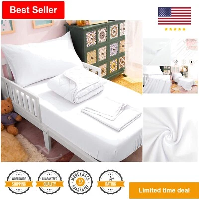 Juego de cama suave y transpirable para niños pequeños - 4 piezas - edredón acolchado, ajustado... Foto 1 de 4