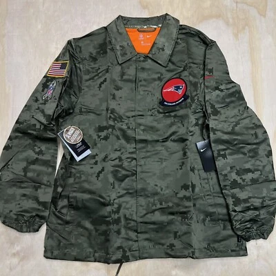 NUEVA XL New England Patriots Nike Salute to Service Sideline Chaqueta a Presión Completa Foto 1 de 4