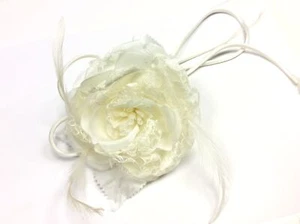 SPILLA FIORE AVORIO TESSUTO CERIMONIA - Imagen 1 de 2