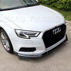 Fit 2017-2020 Audi A3  Carbon Look Style Front Bumper Lower Body Kit Lip 3Pcs