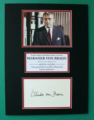 WERNHER VON BRAUN AUTOGRAPH masterly display Father of Rocket Science - Bild 1 von 4