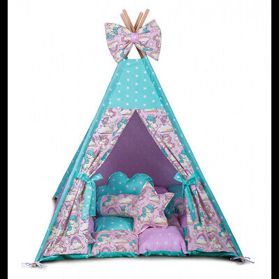 Children Indian Tent Canvas Teepee Wigwam (optional With Carpets, Pillows Etc.) • 95.10$
