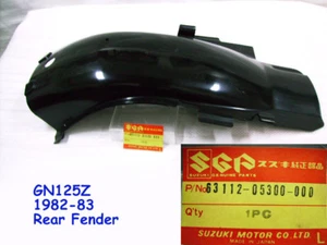 Suzuki GN125 Rear Fender Body 1982-83 NOS GN 125 INNER MUD GUARD OEM 63112-05300 - Picture 1 of 2