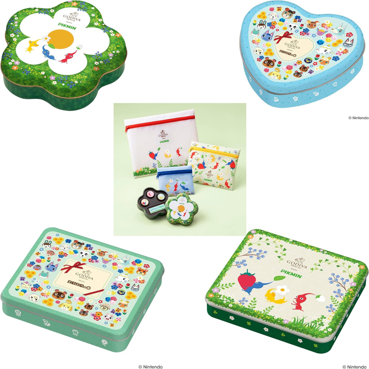 GODIVA meets Pikmin / Animal Crossing Chocolate Assortment 4types
