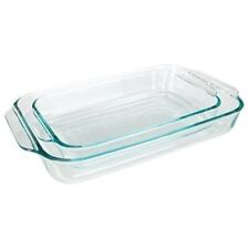 Pyrex Basics Clear Oblong Glass Baking Dishes, 2 Piece Value-plus Pack 