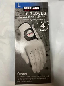 Guanti da golf Kirkland Signature in pelle premium mano sinistra confezione da 4 grandi - Foto 1 di 1
