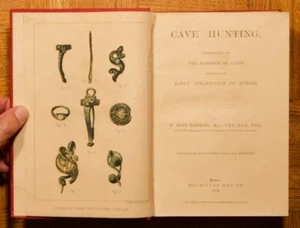 1874 1st edition HC, Cave Hunting by W. Boyd Dawkins; Macmillan & Co. - Imagen 1 de 11