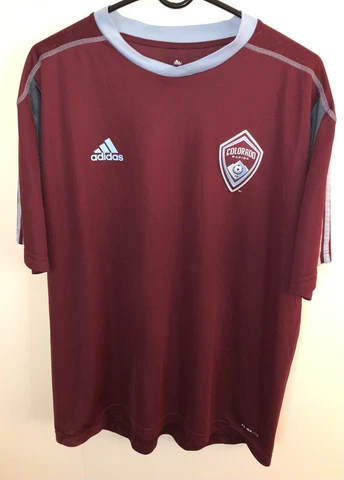 2010 Colorado Rapids Adidas Climalite Soccer Jersey Size XL Burgundy Used Cover