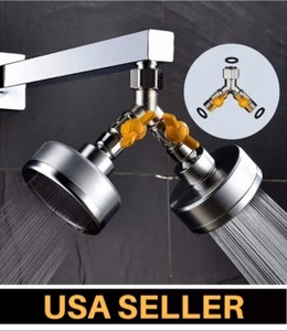 T-adapter G1/2'' 3-Way Diverter Valve Brass Nickel For Arm Mounted Shower Head G - Picture 1 of 8