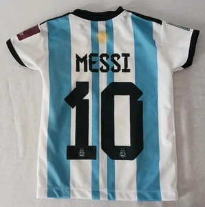 Maglia Home Argentina 2022 Finale Mondiali FIFA Messi #10 Taglia Youth 4T - Usato in ottime condizioni - Foto 1 di 16