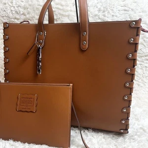 Level Coach Coachtopia Shoulder Bag Hand Large Capacity Brown - Picture 1 of 12