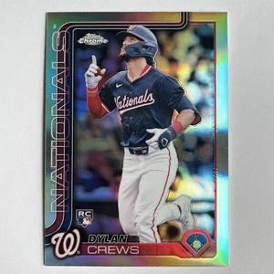 Dylan Crews 2025 Topps Chrome RC Refractor Rookie Base Set #146 Nationals - Picture 1 of 12