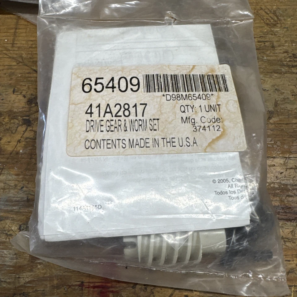 Kit de engranajes de puerta de garaje Liftmaster Chamberlain Craftsman 65409 OEM 41A2817 Foto 1 de 4