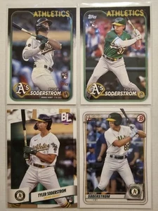 Tyler Soderstrom 4 Rookie Card Lot RC’s Oakland A’s 2024 🔥🔥 - Picture 1 of 2