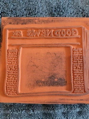 Carimbo de tinta. Jornal. Good News 25c - Imagem 1 de 2