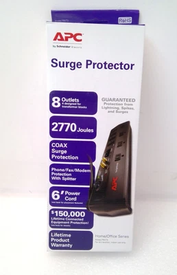 New APC SurgeArrest P8VT3 8-Outlet Surge Protector 2770 Joules - Image 1 of 4