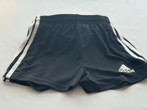 Adidas Brand, Black & White Striped Athletic Shorts, Girl’s/Kid’s Large Clothing - Picture 1 of 13