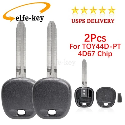 2 for Toyota 4Runner Avalon Tacoma Matrix Transponder Ignition Key TOY44D 4D 67 - Image 1 of 4
