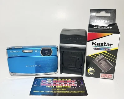 Fujifilm FinePix Z70 12.2MP Digital Camera Blue w/ Battery Charger Tested Works - Image 1 of 4