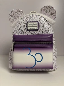 Disneyland Paris Loungefly Mini Rucksack 30th Anniversary Pailletten Limited Edition - Bild 1 von 15