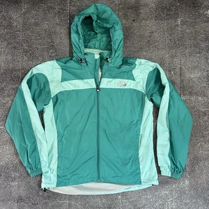 Women's The North Face Powder Blue Mesh Lined Running Hooded Light Jacket Sz M - Picture 1 of 4