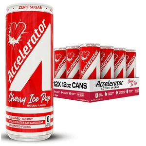 Beschleuniger Cherry Ice Pop Energy Drink, 12 flüssige Unzen (12er Pack) - Bild 1 von 3