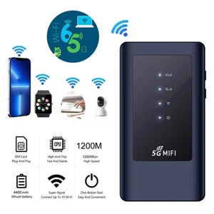 5G MiFi Mobile Modem WiFi6 Band Hotspot SIM Card Slot Wireless Internet Router - Picture 1 of 8