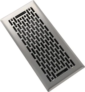 Registro de piso 4x10 pulgadas - pulgadas transitables de alta resistencia, níquel satinado  - Imagen 1 de 7