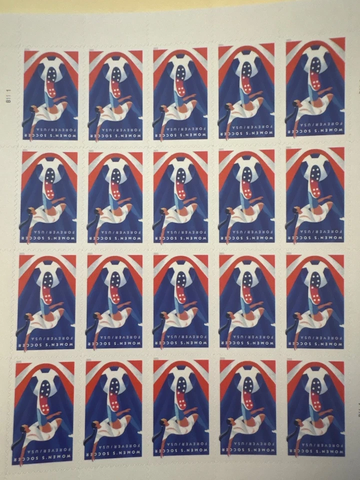 Scott #5754 Women's Soccer Pane of 20 Forever Stamps (2023) - Image 1 of 1