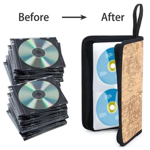80 Disc CD DVD Aufbewahrungsbox Organizer Halter Ringbuch Tasche Brieftasche Album Medien - Bild 1 von 15