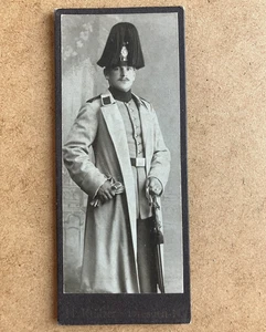 original Foto Sachsen sächs. Jäger Portrait Säbel Ring Tschako Dresden [4124-5] - Picture 1 of 6