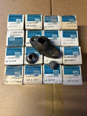 NOS OEM CHEVY SMALL BLOCK ROCKER ARMS (16) GM 3974290 w/ Balls Nuts & Boxes - Image 1 of 4