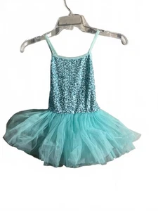 iEFiEL Toddler Tutu Dress - Aquamarine Sequin Bodice - Picture 1 of 4