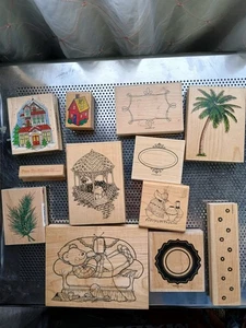 RUBBER/WOODEN STAMPS FOR SCRAPBOOKING OR CRAFTS - USED - Picture 1 of 3