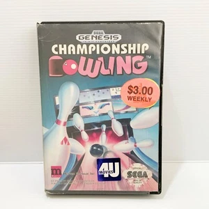 Championship Bowling + Box & Manual Sega Genesis - Tested & Working - Free Post - Picture 1 of 5