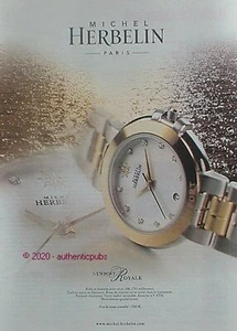 REKLAME MICHEL HERBELIN UHR NEWPORT ROYALE VON 2002 FRANZÖSISCHE ANZEIGE WERBUNG PUB - Bild 1 von 1