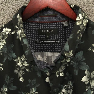 Blusa Ted Baker London manga larga negra floral para mujer EE. UU. 6 botones (660) - Imagen 1 de 12