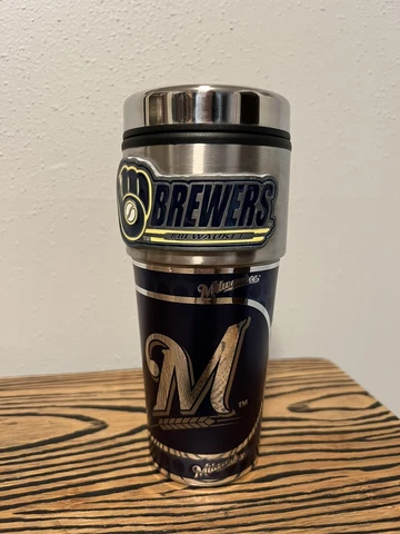 Milwaukee Brewers Graphic Travel Tumbler Mug - Coffee Mug - Tumbler - MLB Cover